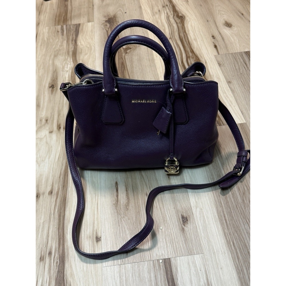 Michael Kors Camillie Plum Leather Small Satchel